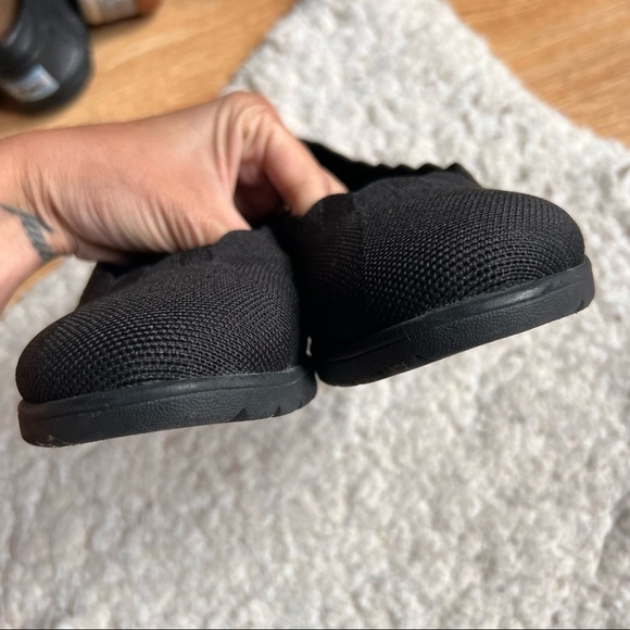 Sketchers: Solid Black Cleo Flex Wedge Wide Fit Memory Foam Slip On Size 9 Wide - Picture 5 of 9